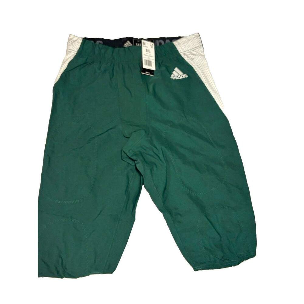 Adidas Mens 3XL Football Pants Team Dark Green White Athletic Uniform NWT